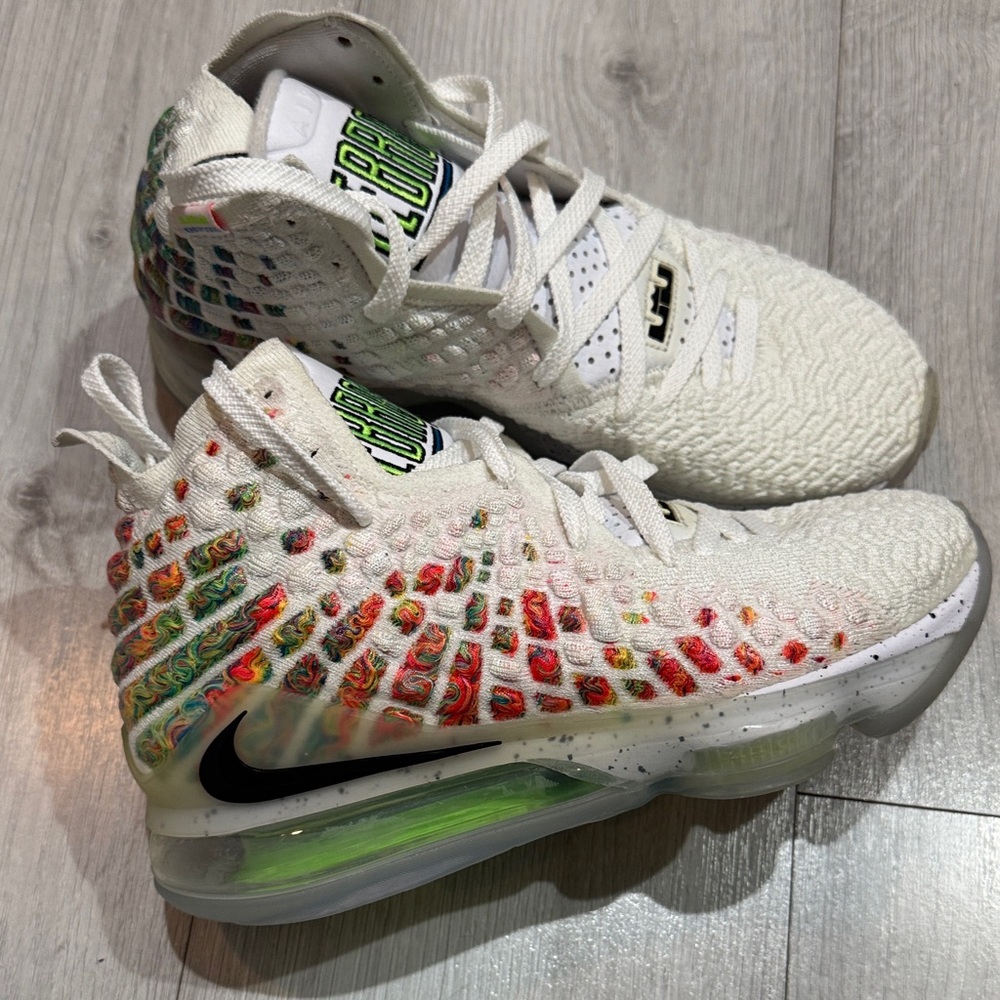 Nike LeBron White and Red Women's Sneakers